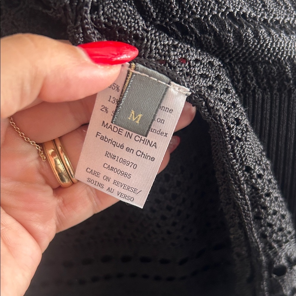 Zac Posen Black Crochet Maxi Dress - Picture 4 of 10